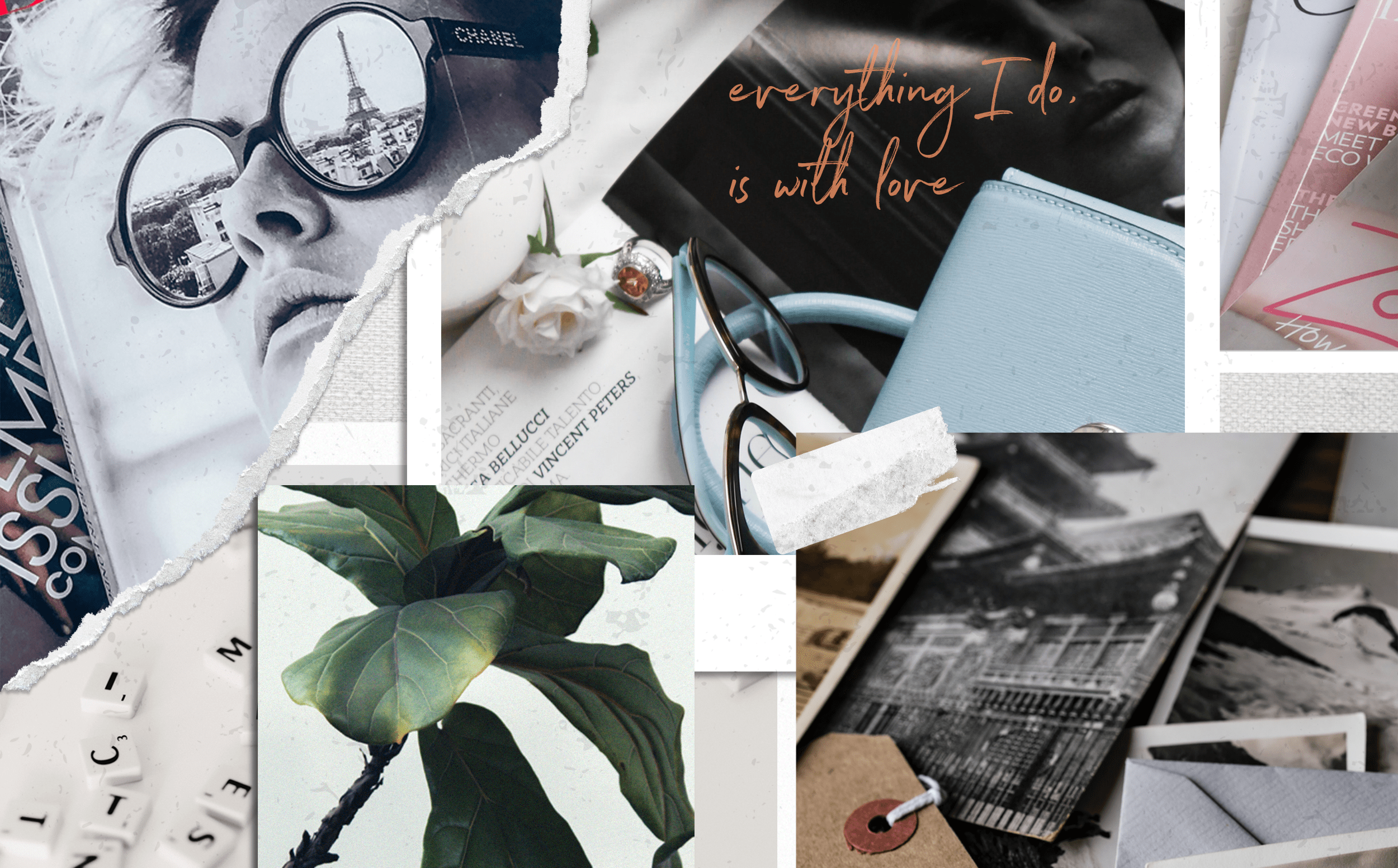 Collage of feminine images by Lifestyle blogger Tania Elyseu of Tania, With Love.