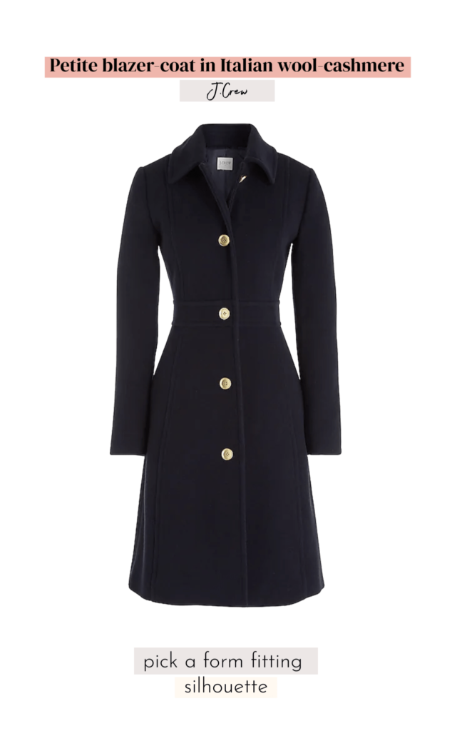 Best Coats for Petites | Form fitting J Crew Coat