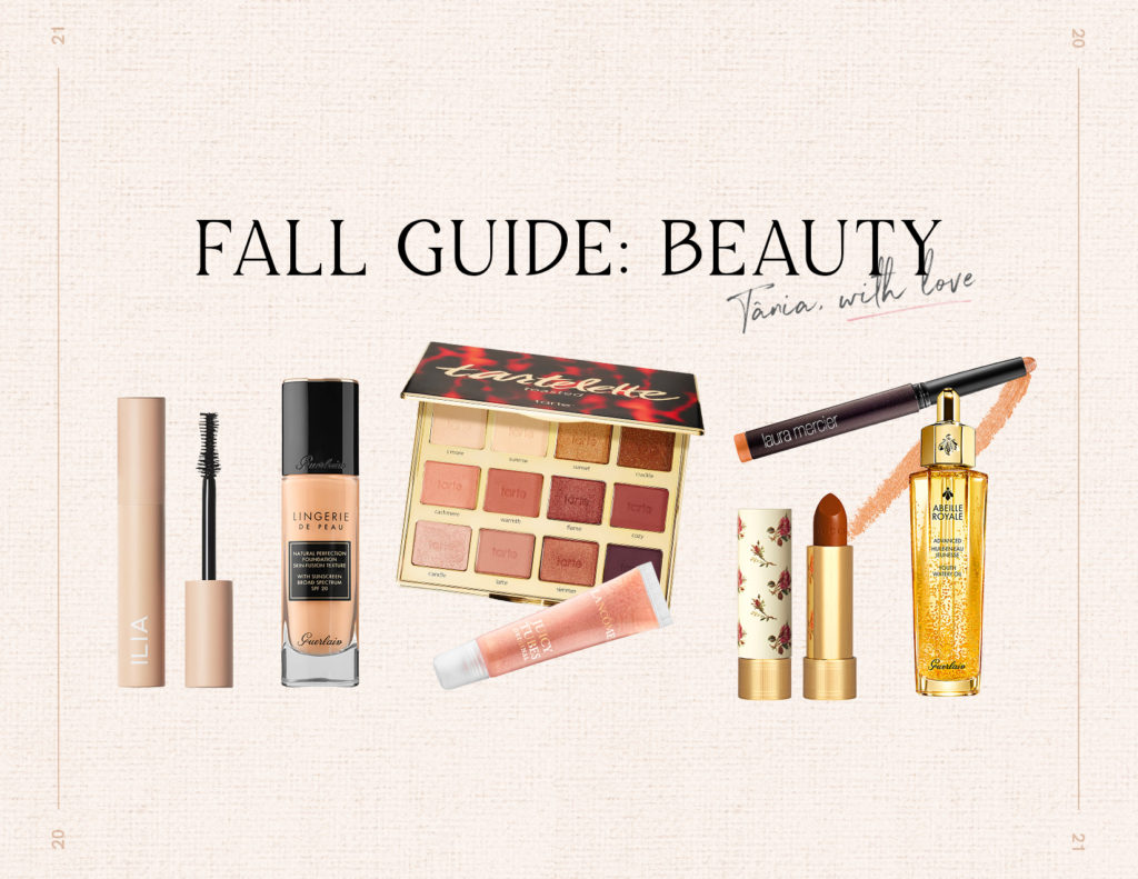 Fall beauty guide what to buy in 2021. Collage of all products listed in the article