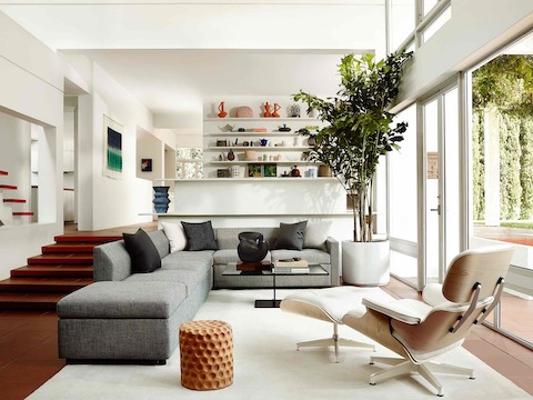 Eames lounge chair in living room