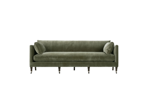 classic green velvet sofa