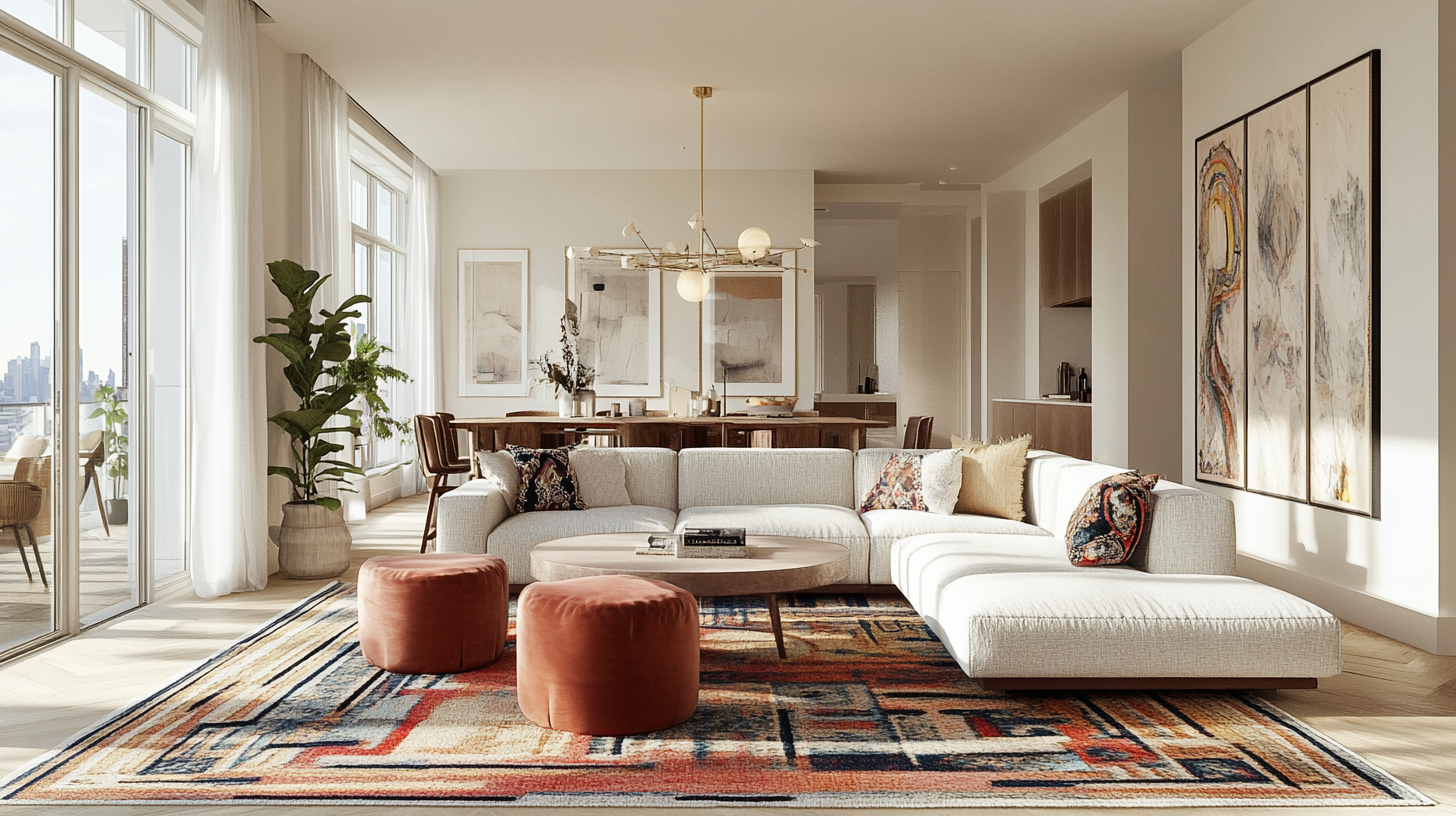 area rug in living room